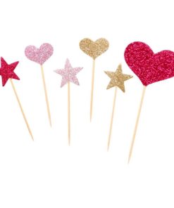 PARTY UKRAS STAR-HEART PINK UNL-1418