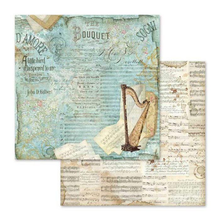 DEKORATIVNI PAPIR 30,5×30,5cm SBBL48 MUSIC STAMPERIA - Slika 6