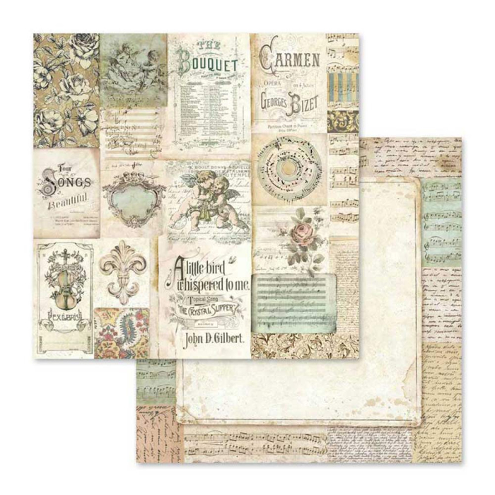 DEKORATIVNI PAPIR 30,5×30,5cm SBBL48 MUSIC STAMPERIA - Slika 4