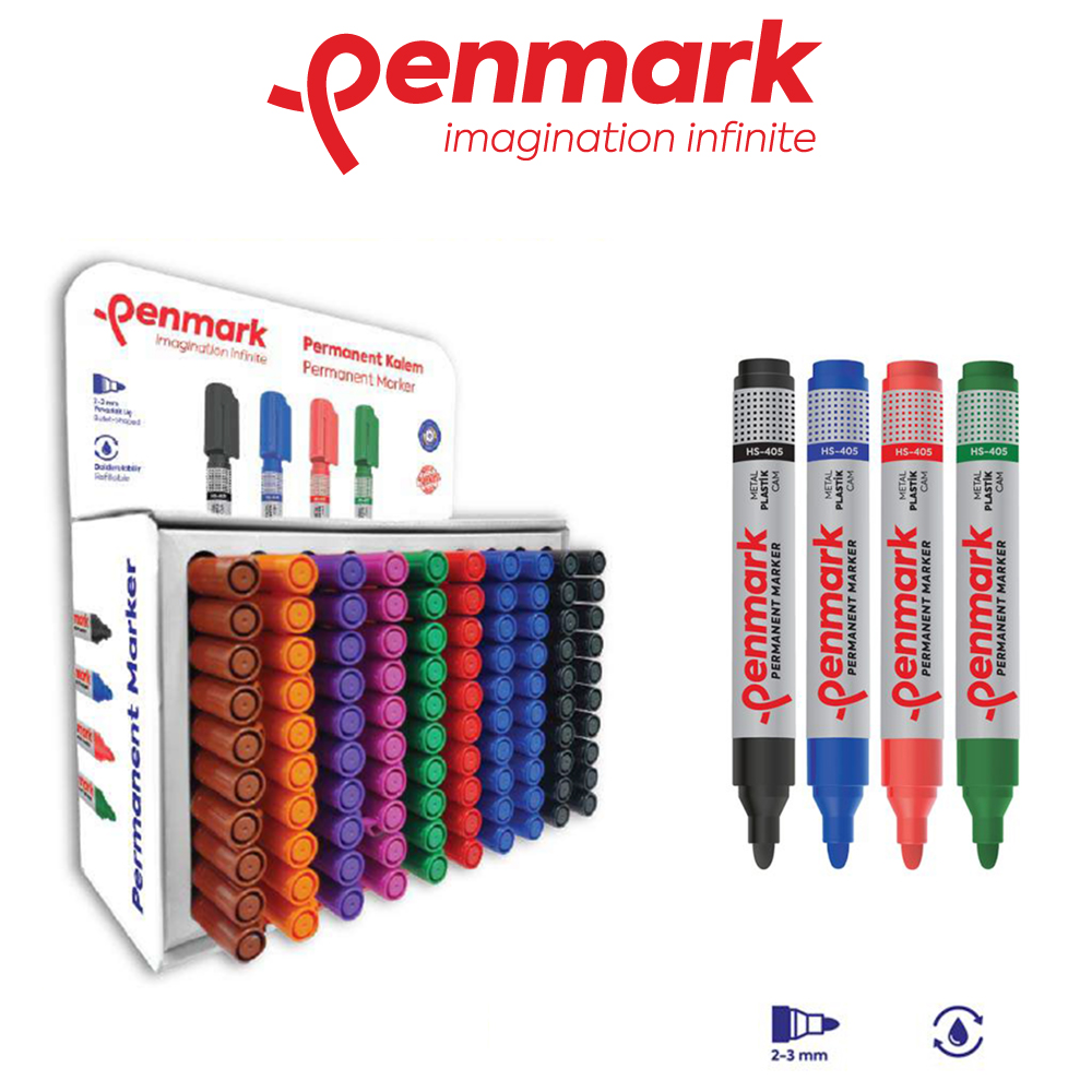 MARKER PERMANENTNI PENMARK HS-405 OBLI VRH PUNJIVI DISPLAY 100kom
